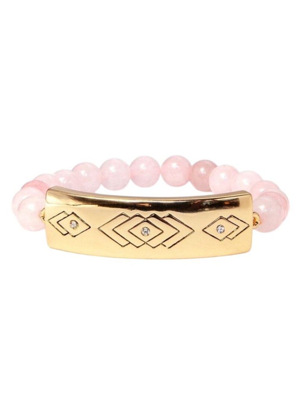 Flare Safety Bracelet Rose Quartz Gold Plated Size Small Never Worn Dead Battery